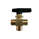 3-WAY BALL VALVE, 1/4" NPT FEMALE, 2,500 PSI