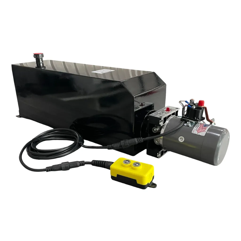 [KDC4K000068-8G] KTI HYDRAULIC PUMP KIT, 2 BUTTONS, SINGLE ACTING, 8-GALLON METAL RESERVOIR