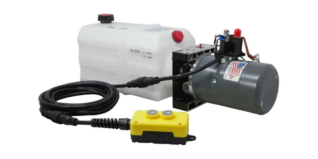 KTI HYDRAULIC PUMP KIT, 2 BUTTONS, SINGLE ACTING, 6 QUART