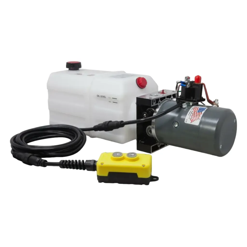 KTI HYDRAULIC PUMP KIT, 2 BUTTONS, SINGLE ACTING, 6 QUART