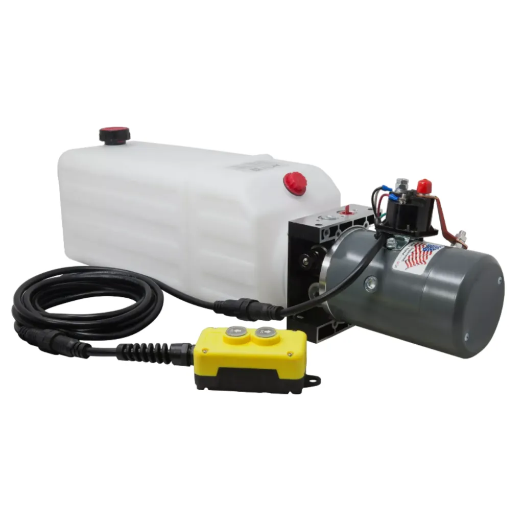 KTI HYDRAULIC PUMP KIT, 2 BUTTONS, SINGLE ACTING, 8 QUART