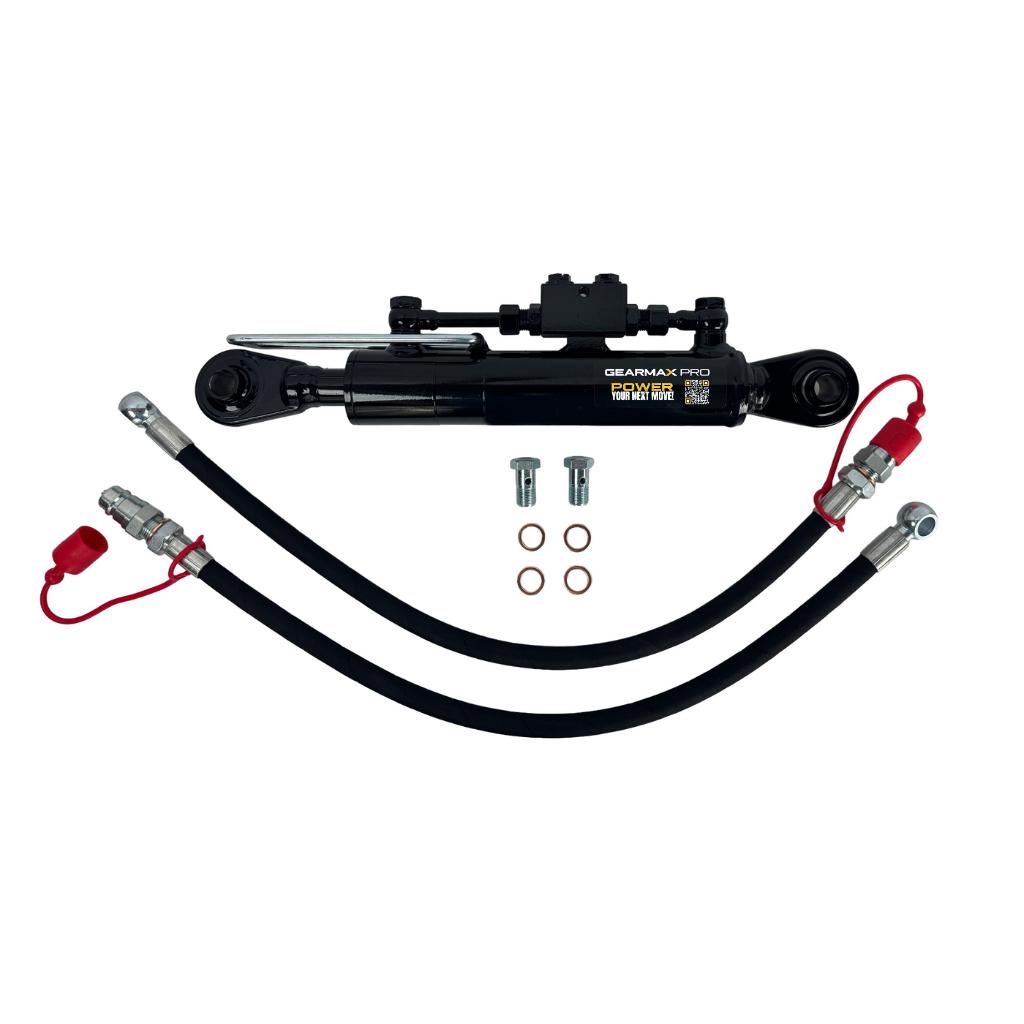 CILINDRO HIDRAULICO TOP LINK, BORE 50MM ROD 30MM STROKE 210MM, 2,900 PSI (INCLUYE KIT DE MANGUERAS)