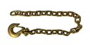 SAFETY CHAIN WITH HOOK, GRADE 70, 3/8" (GOLD) 35"
