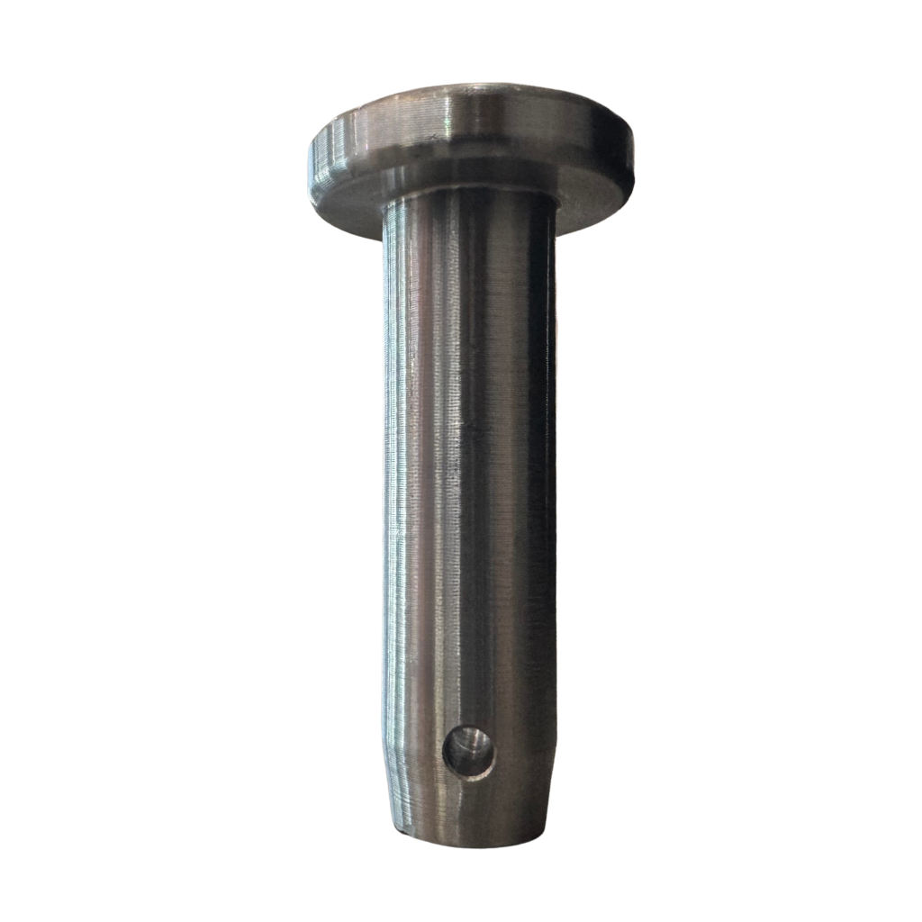 [PAA13511516] 1" X 3.5" CLAMSHELL STEEL PIN WITH 2" HEAD AND 1/4" HOLE