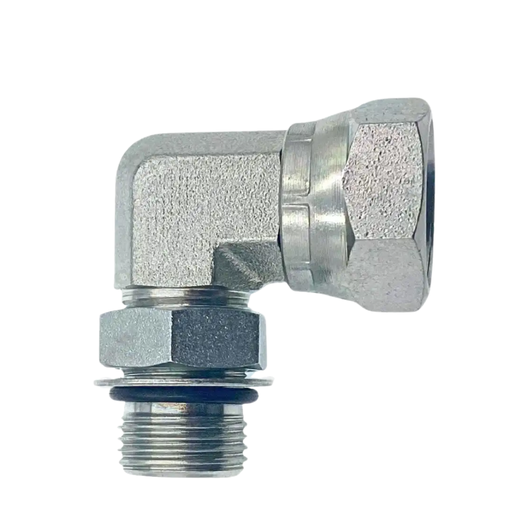 [P2OU9-06-06] 90 DEGREE 3/8" NPT FEMALE X SAE 6 MALE ADAPTER ELBOW