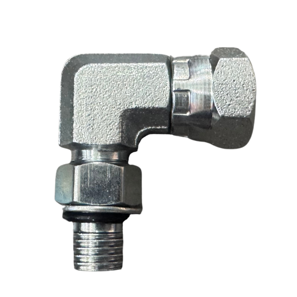 [P2OU9-04-04] 90 DEGREE 1/4" NPT FEMALE X SAE 4 MALE ADAPTER ELBOW