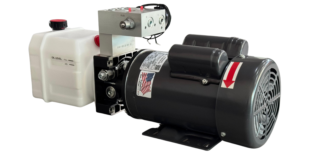 KTI HYDRAULIC PUMP, 2 BUTTONS, DOUBLE ACTING, 3 QUART (110 VOLT AC, 1.5 HP) HORIZONTAL/VERTICAL MOUNT, 2,500/1,500 PSI