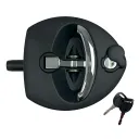 “U” TYPE LOCK BLACK/CHROME WITH KEY (NO HOLES)