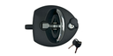 “U” TYPE LOCK BLACK/CHROME WITH KEY (NO HOLES)