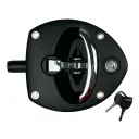 “U” TYPE LOCK BLACK/CHROME WITH KEY (WITH HOLES)