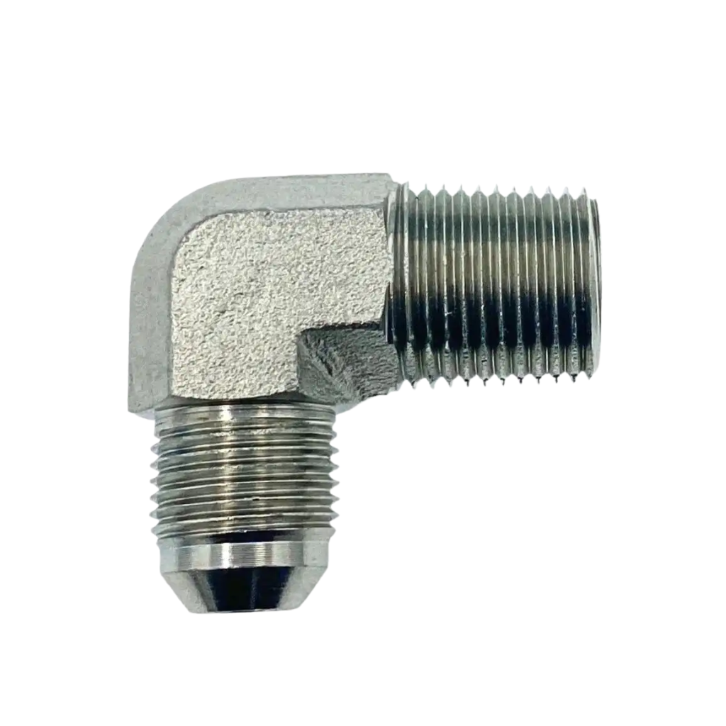 CODO 90 GRADOS JIC MACHO 3/8" X 1/2" NPT MACHO