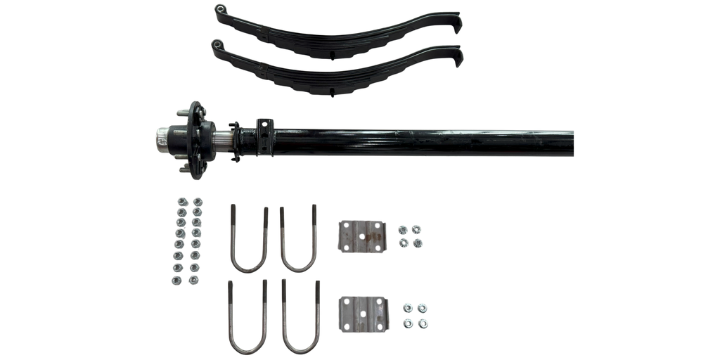 KIT DE EJE DE 7,000 LBS CON KIT DE MUELLES, SIN FRENO (80"- 95")