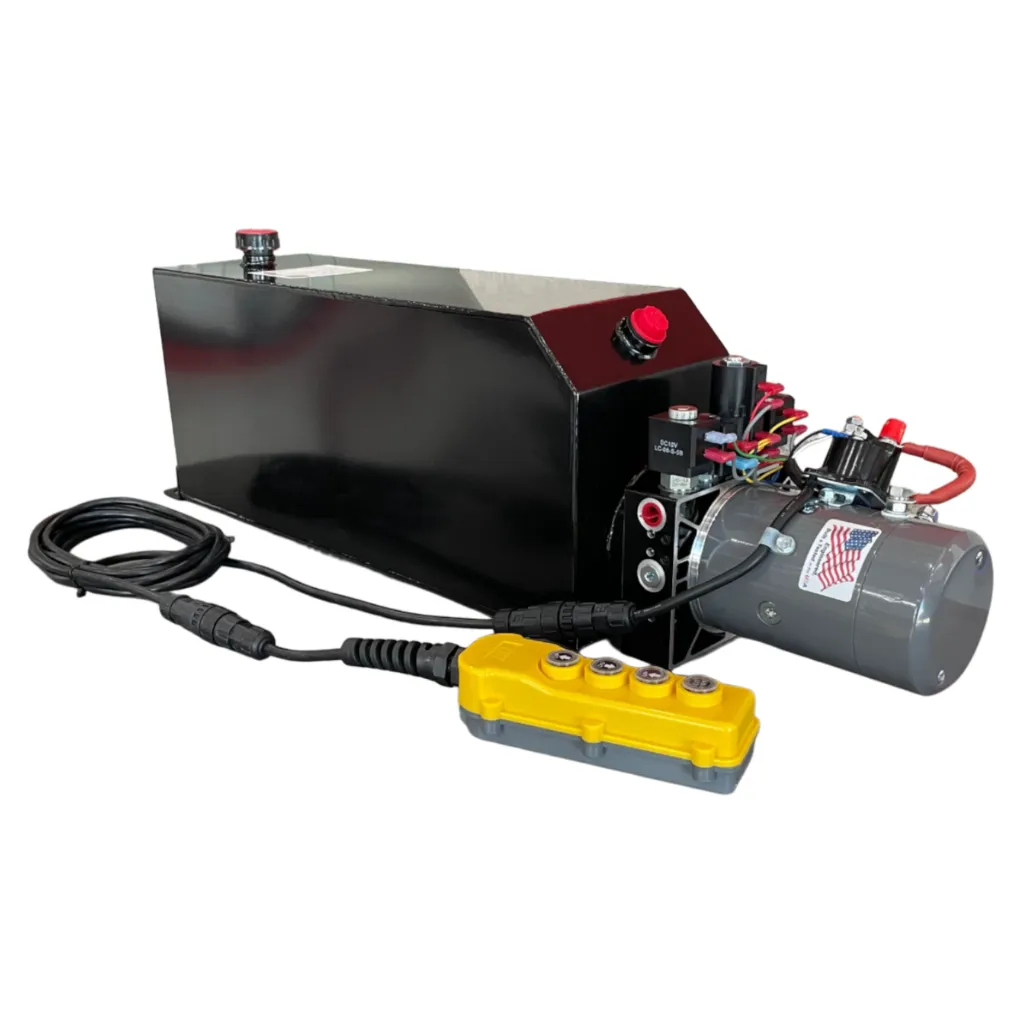 [KDC4K000069-6G] KTI HYDRAULIC PUMP KIT, 4 BUTTONS, SINGLE/DOUBLE ACTING, 6-GALLON METAL RESERVOIR