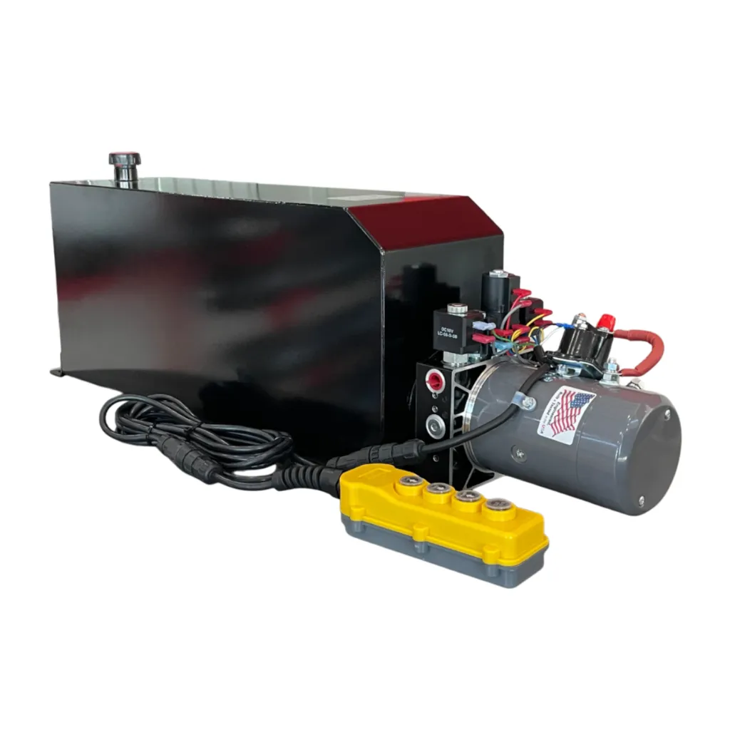 [KDC4K000069-9G] KTI HYDRAULIC PUMP KIT, 4 BUTTONS, SINGLE/DOUBLE ACTING, 9-GALLON METAL RESERVOIR