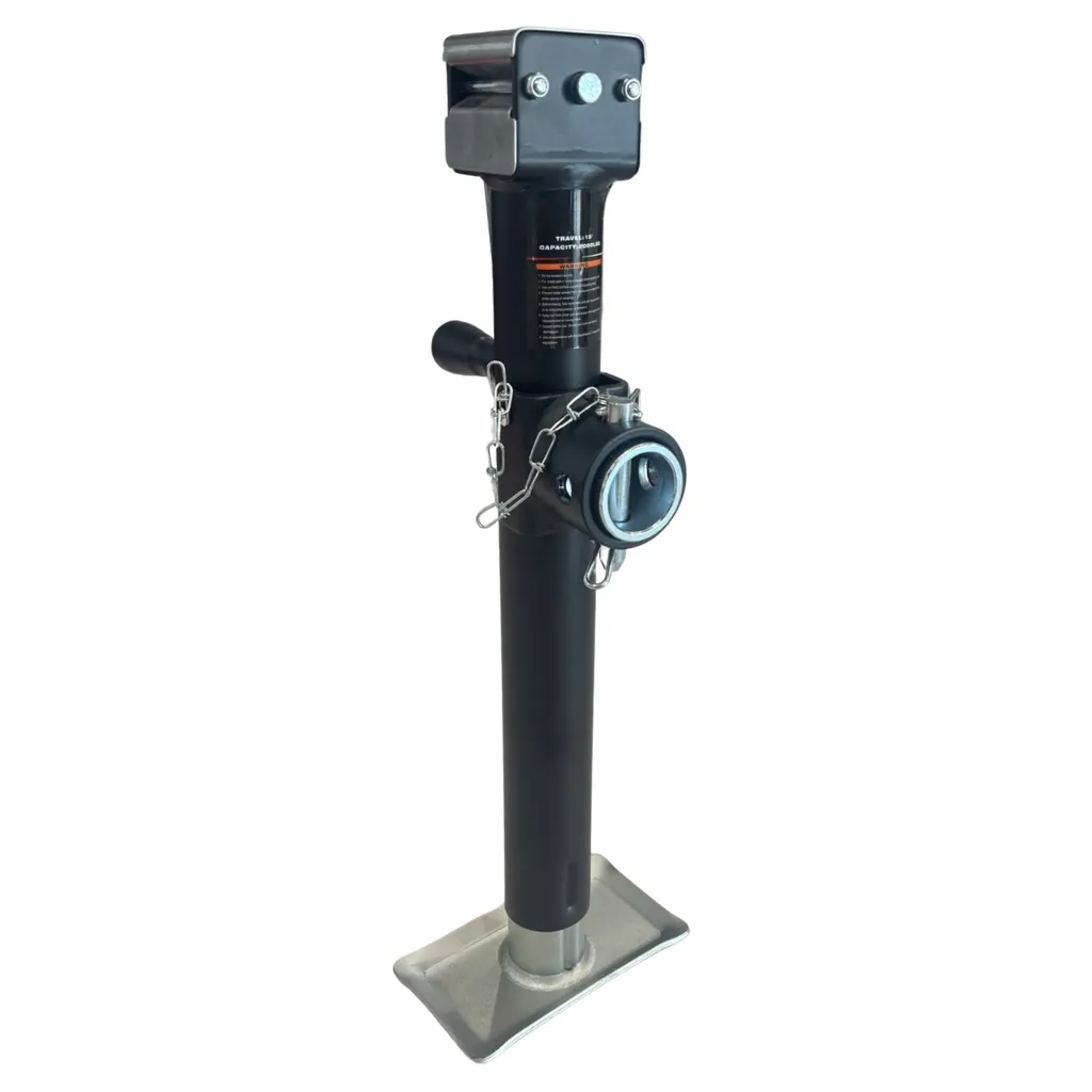 MANUAL JACK 2,000 LBS, ROUND, WITH WELDED BUSHING AND SIDE HANDLE (TRAVEL 15")