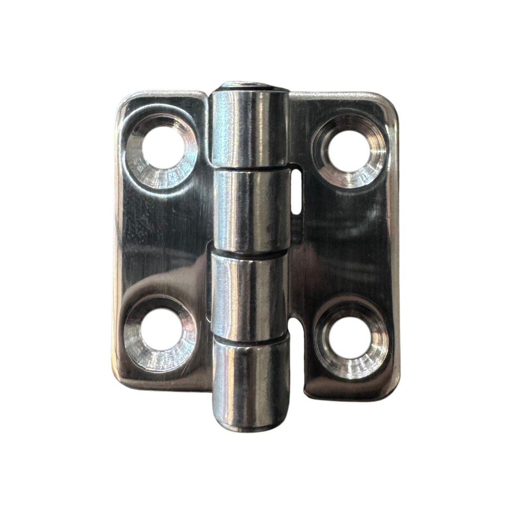 BISAGRA CROMADA DE ACERO INOXIDABLE (TIPO LIBRO) PARA ATORNILLAR