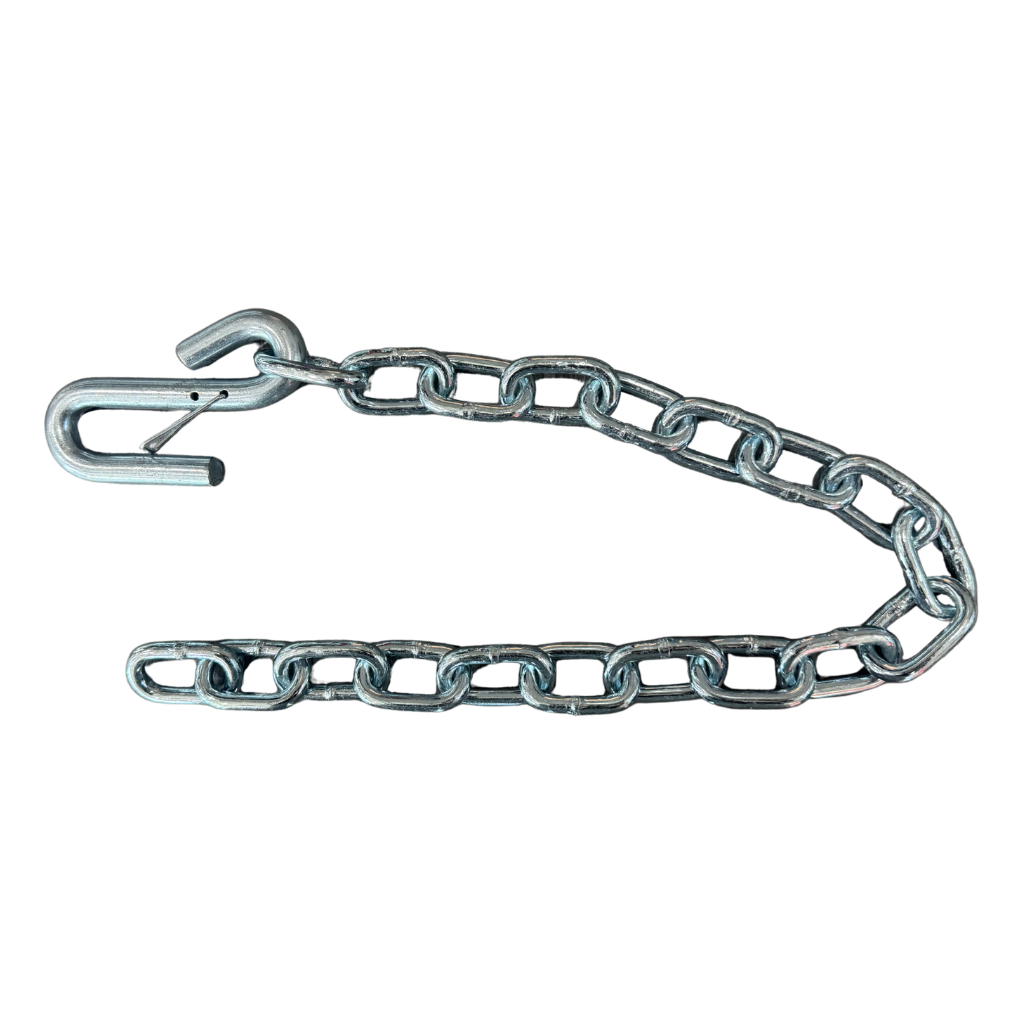 CADENA DE SEGURIDAD CON GANCHOS, GRADO 30, 1/4" (SILVER) 48", 5,000 LBS *