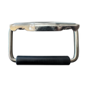 CHROME HINGE (3 HOLES) WITH BLACK RUBBER HANDLE, 82X131MM