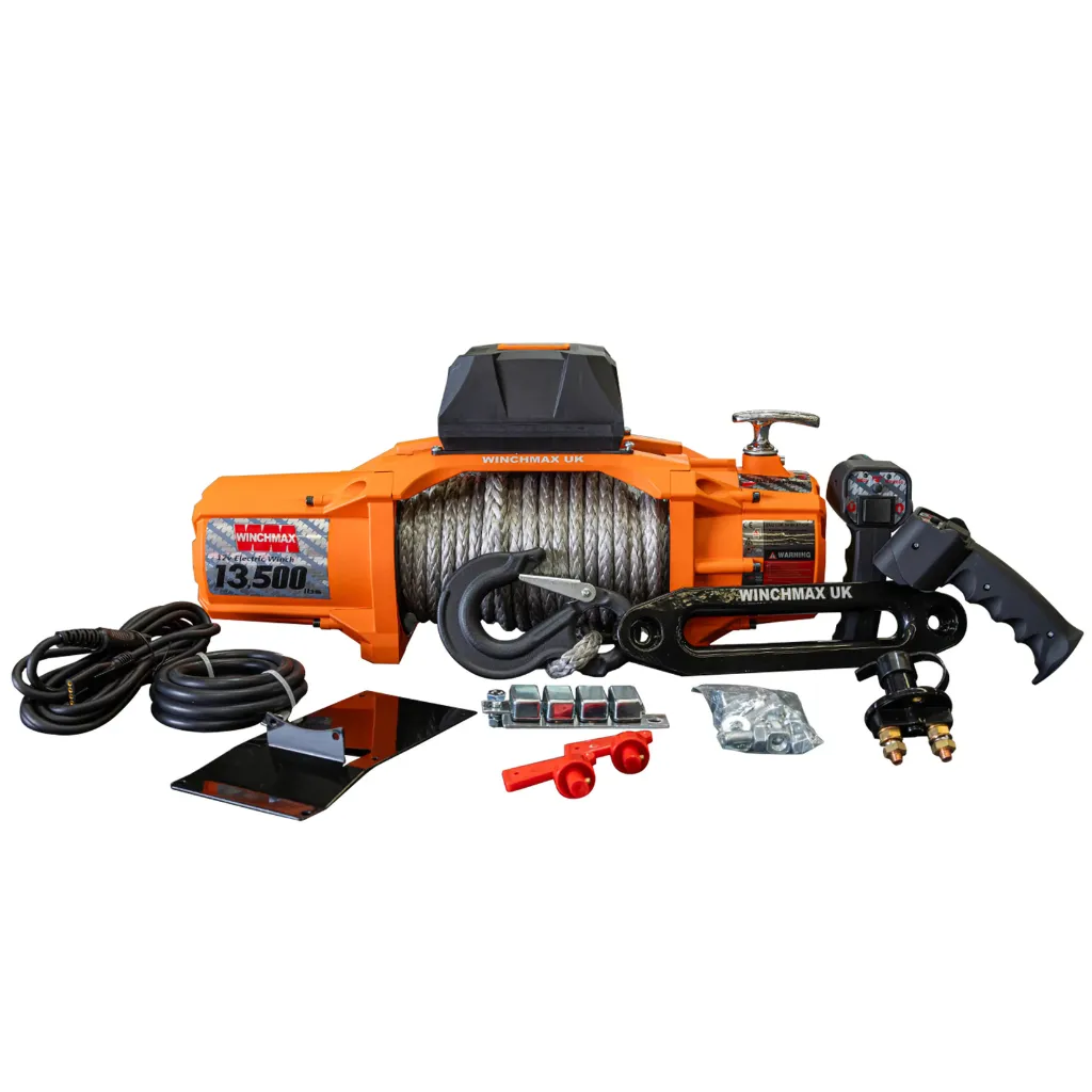 [GXEL-009004-C] WINCHMAX WINCH SYNTHETIC ROPE 90' - 13,500 LBS - 12V  - ORANGE – C