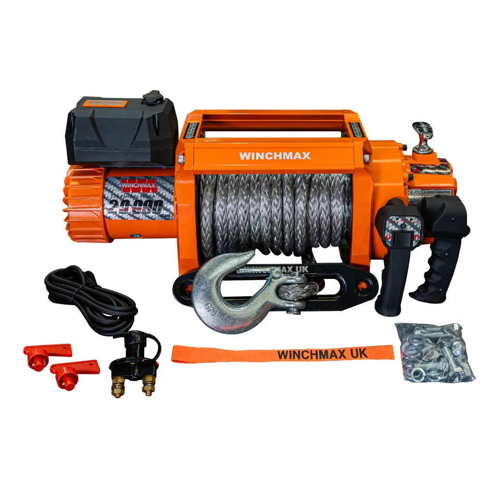 [GXEL-009006-C] WINCHMAX WINCH SYNTHETIC ROPE 65' - 20,000 LBS - 12V – ORANGE – C