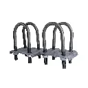 Axle Tie Plate Kit  W/ 1/2" U Bolts & Nuts For 2,3/8" Axle Tube - Raw