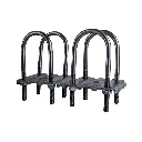 Axle Tie Plate Kit  W/ 1/2" U Bolts & Nuts For 3" Axle Tube - Raw