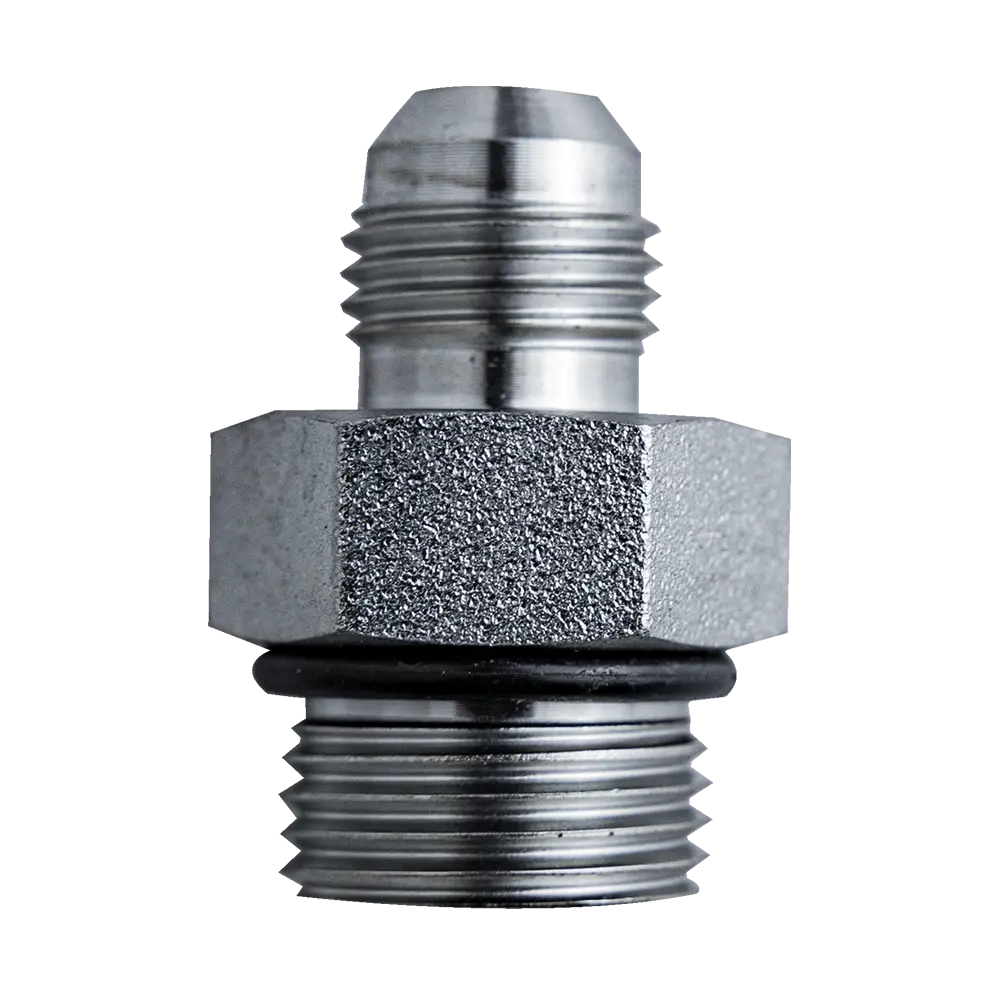Fitting - 1/2" ORB Male (3/4"-16 SAE-8) &  Male JIC 3/8" - 0° - Zinc Plated  