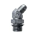 Elbow Fitting - 1/2" ORB Male (3/4"-16 SAE-8) & Male JIC 3/8" - 45° - Zinc Plated