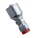 One Piece Insert Fitting For 3/8" Hydraulic Hose - Female JIC 3/8" - 0° - Zinc Plated
