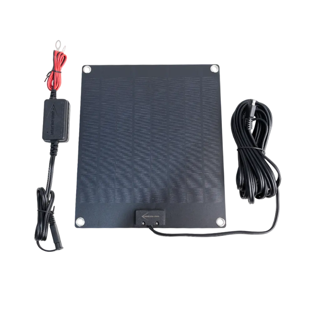 Solar Panel W/ Plug-In Harness 10W-12V - Black