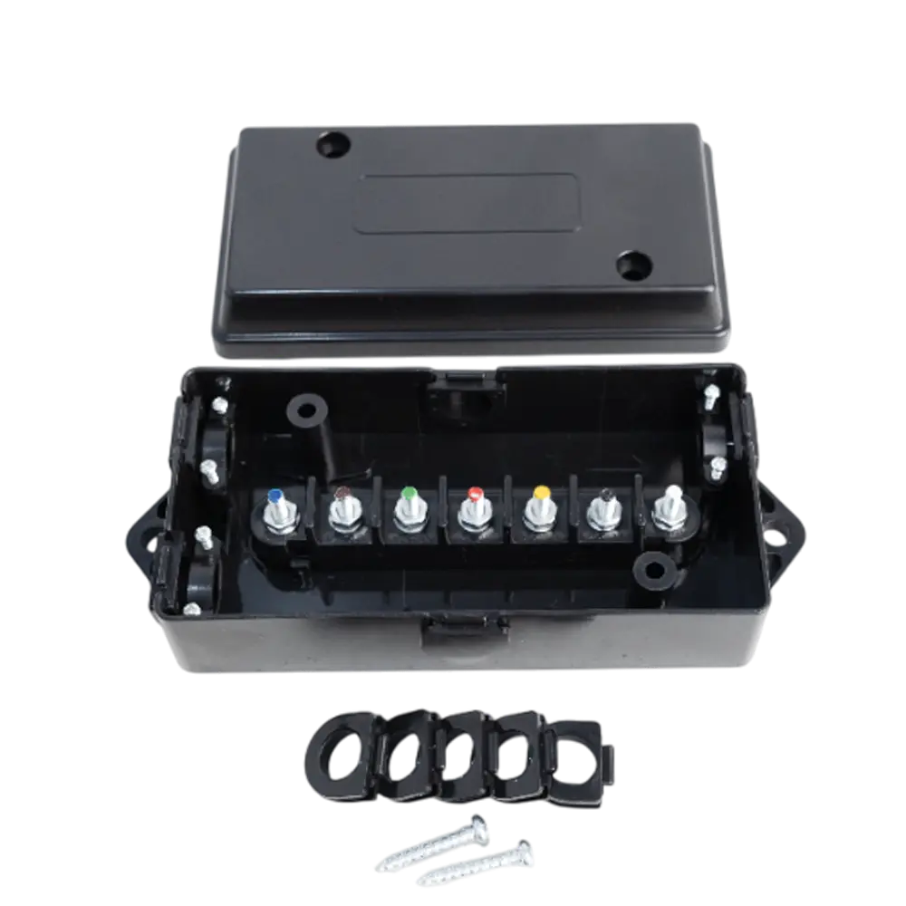 Universal 7-Way Junction Box Kit - Black