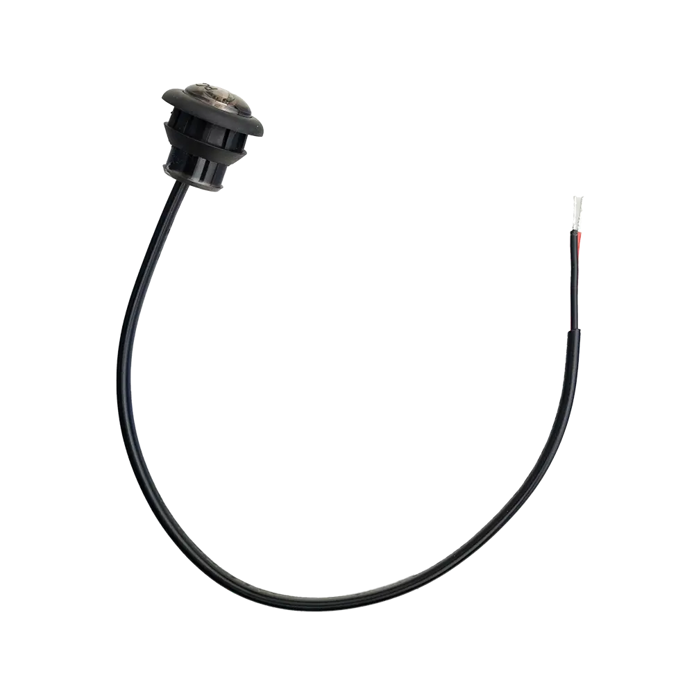 Red Mini Led Light Tinted Lens 3/4" W/ 8" Pigtail & Grommet