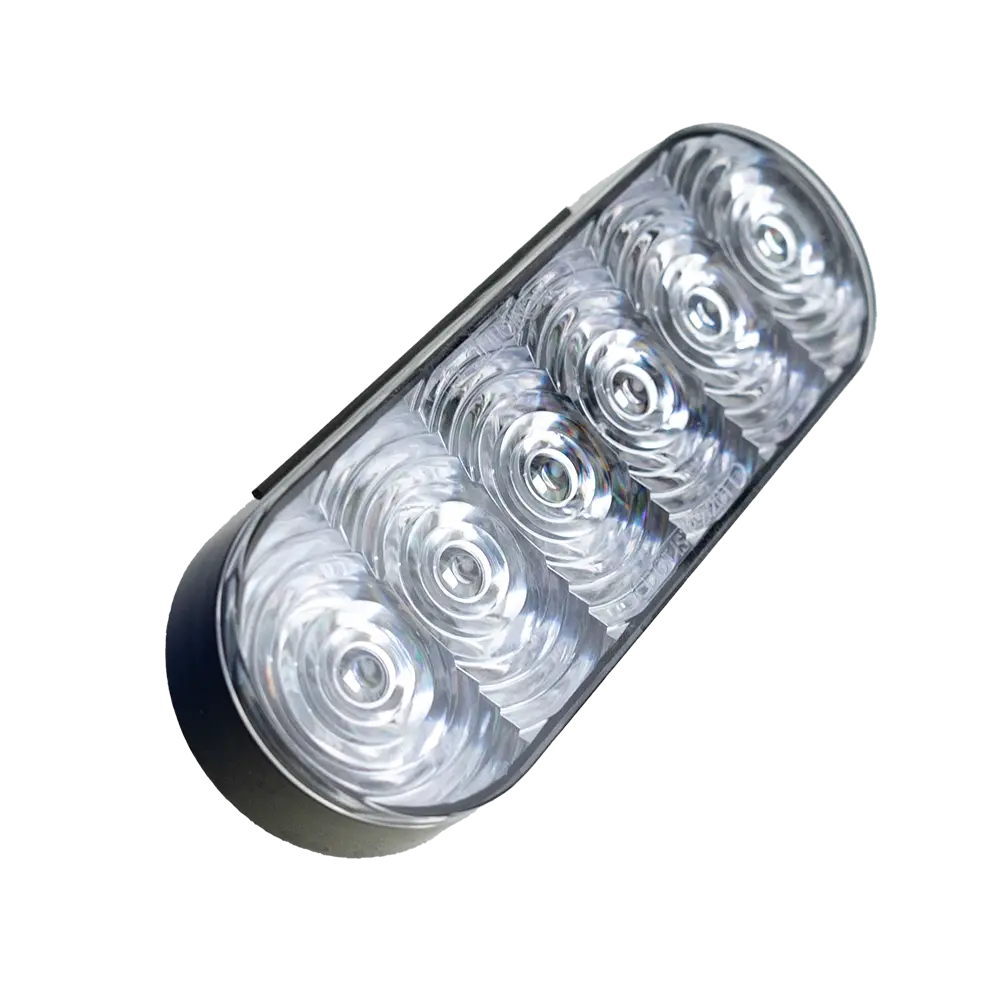 Red Led Light Stop/Turn/Tail Tinted Lens 2" X 6" W/ Tripole - Grommet Mount 