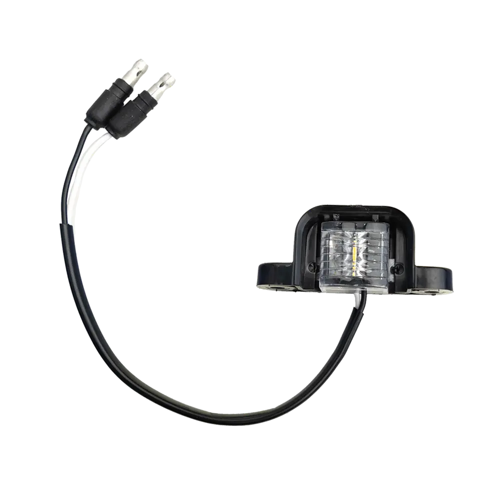 License Plate Led Light Clear Lens Vertical Mount W/ 8" Pigtail - Bolt On 