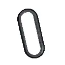 Grommet Mount For Oval Light 2" X 6" - Black 