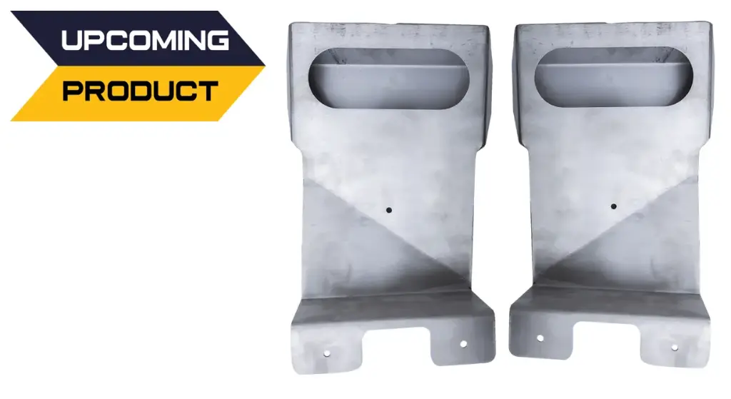 Bolt On Mid Turn Bracket Set For 2" X 6" Grommet Mount Lights - Left & Right - Raw - Stainless Steel 