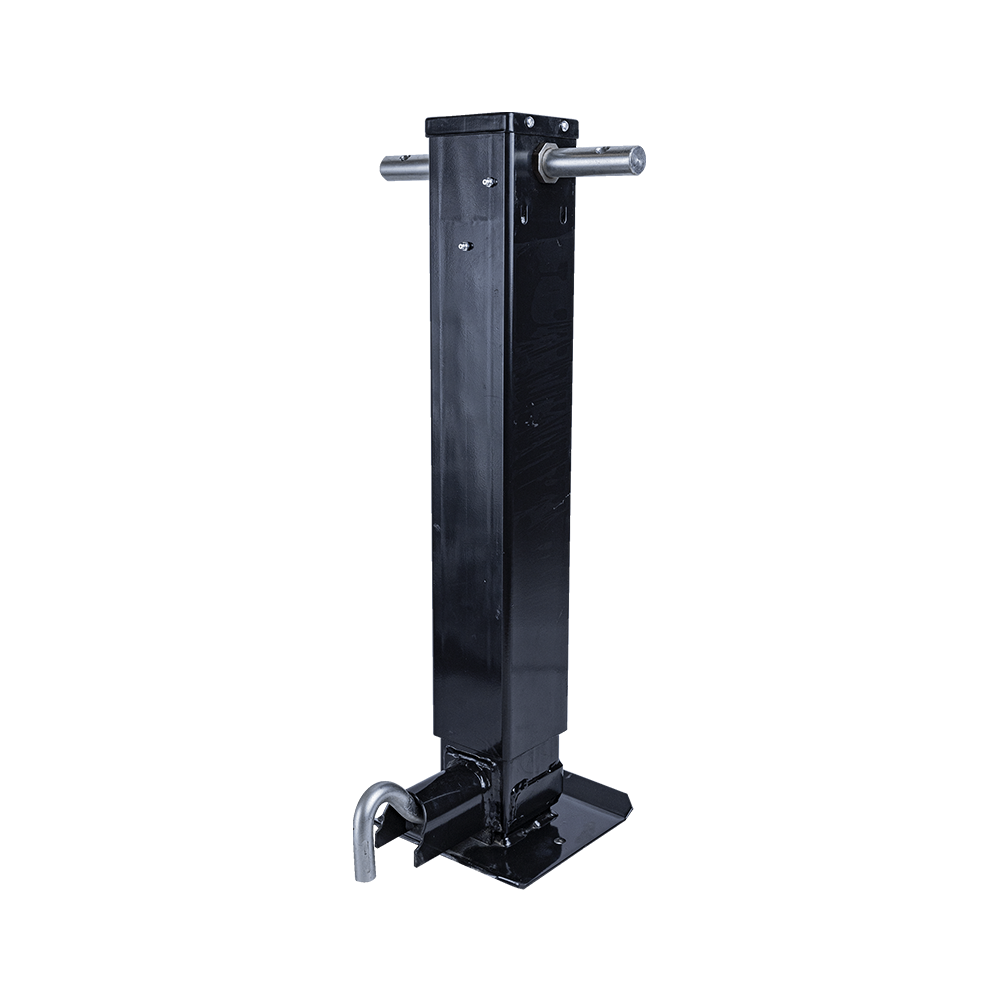 12K Jack Spring Loaded Drop Leg Front Pin Sidewind No Handle - Black
