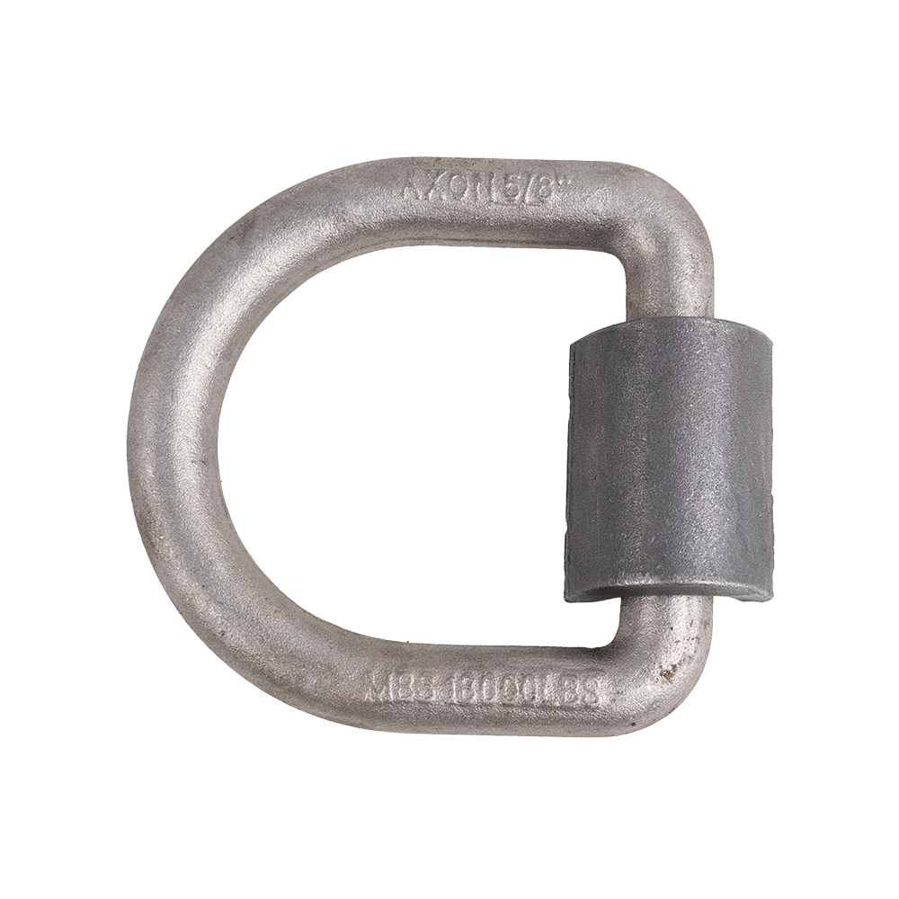 5/8" D-Ring W/ Weld On Clip 6,300 Lbs Wll - 18,000 Lbs Mbs - Forged Steel - Raw