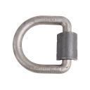 5/8" D-Ring W/ Weld On Clip 6,300 Lbs Wll - 18,000 Lbs Mbs - Forged Steel - Raw