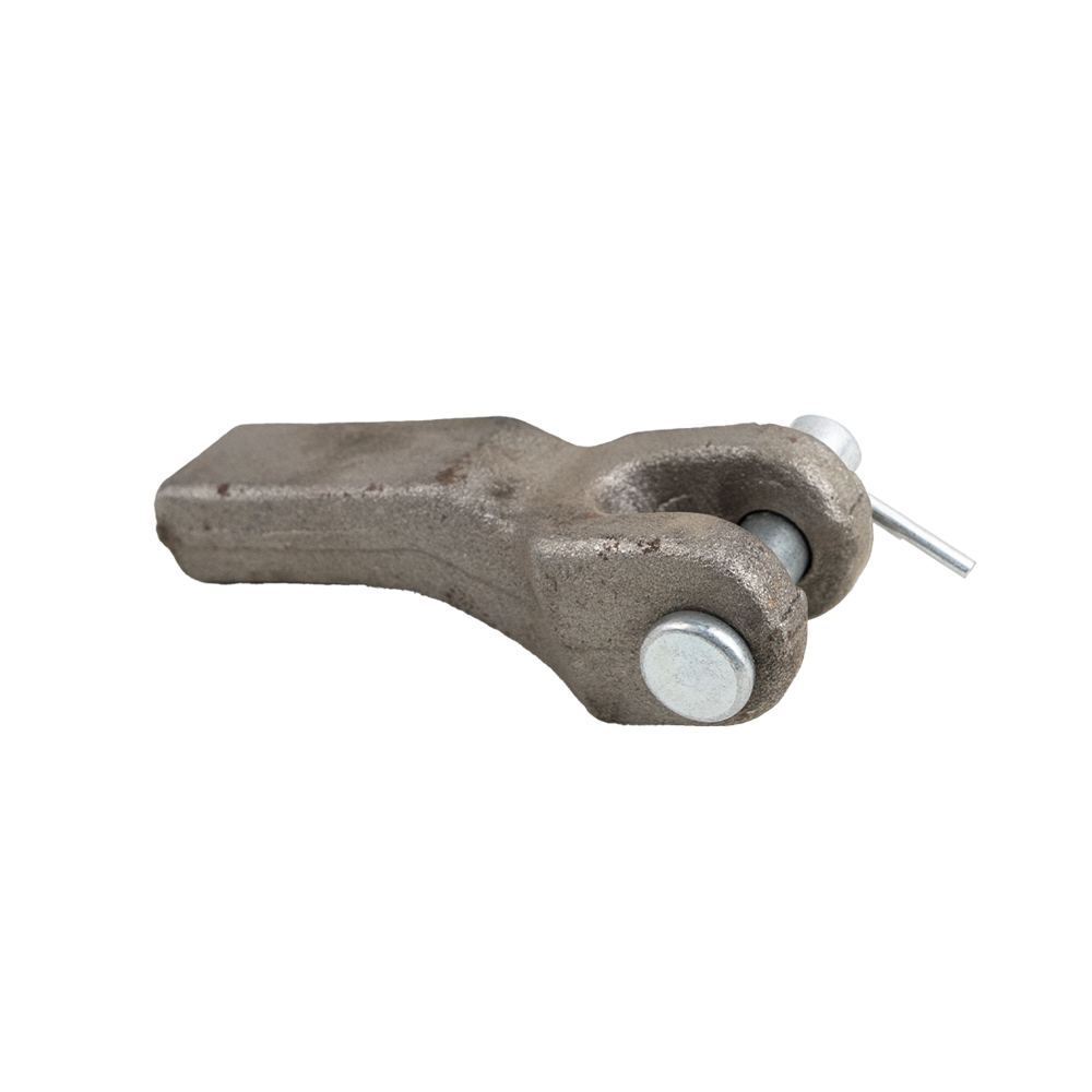 Weld On Chain Retainer W/ Pin For 1/4"-5/16" Chain 10,000 Lbs Wll - Forged Steel - Raw 