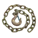 GR70 Safety Chain W/ Clevis Hook 1/4" X 36" 12,600 Lbs Mbs - Zinc Plated 