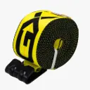 4" X 40' Winch Strap W/ Flat Hook 5400 Lbs Wll - Yellow