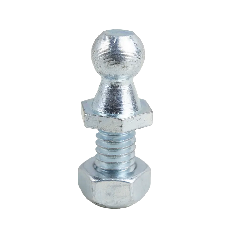 10mm Ball Stud 5/16" X 1/2" Thread W/ Lock Nut - Zinc Plated