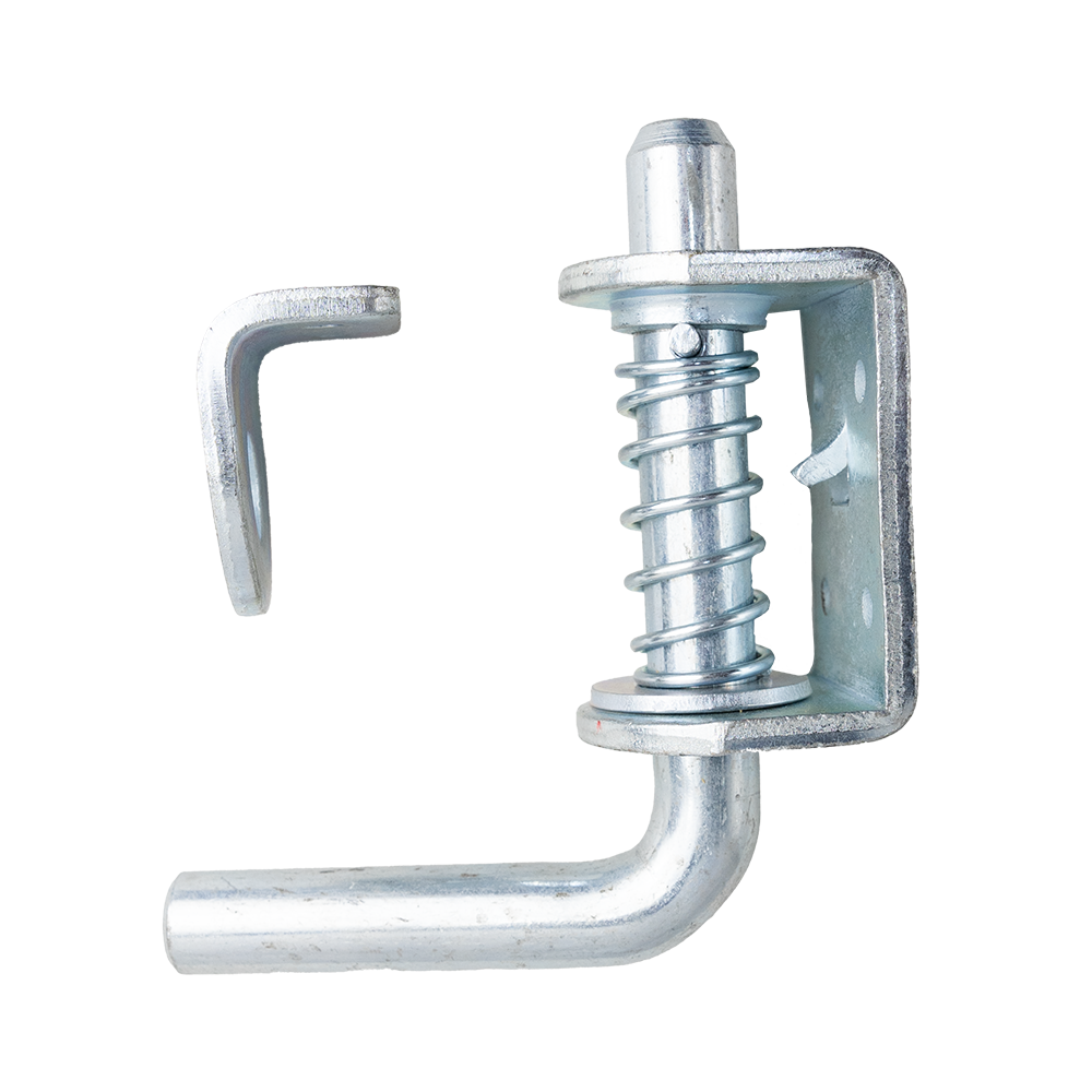 Weld/Bolt On Heavy Duty Spring Loaded Latch Pin Assembly W/ Keeper 3/4" X 5" X 6" - Zinc Plated