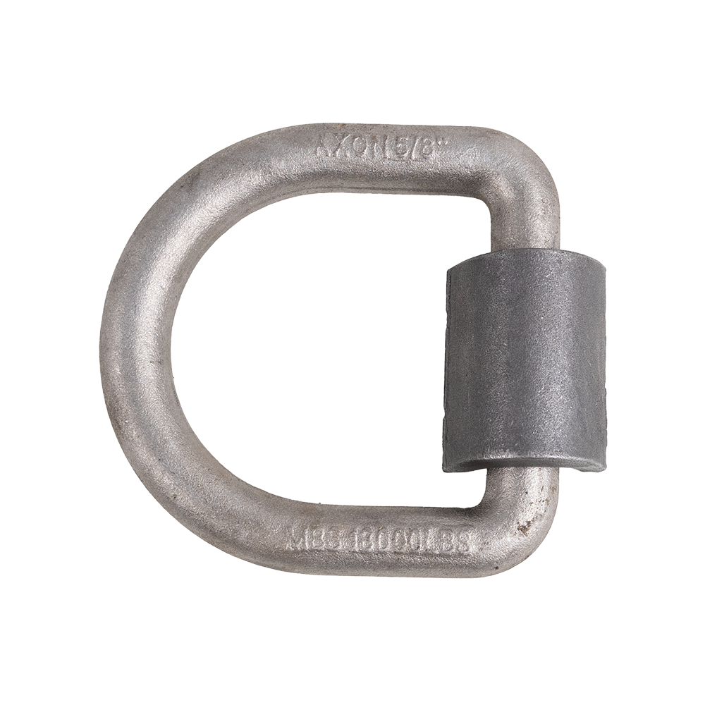 5/8" D-RING W/ WELD ON CLIP 6,300 LBS WLL - 18,000 LBS MBS - FORGED STEEL - RAW