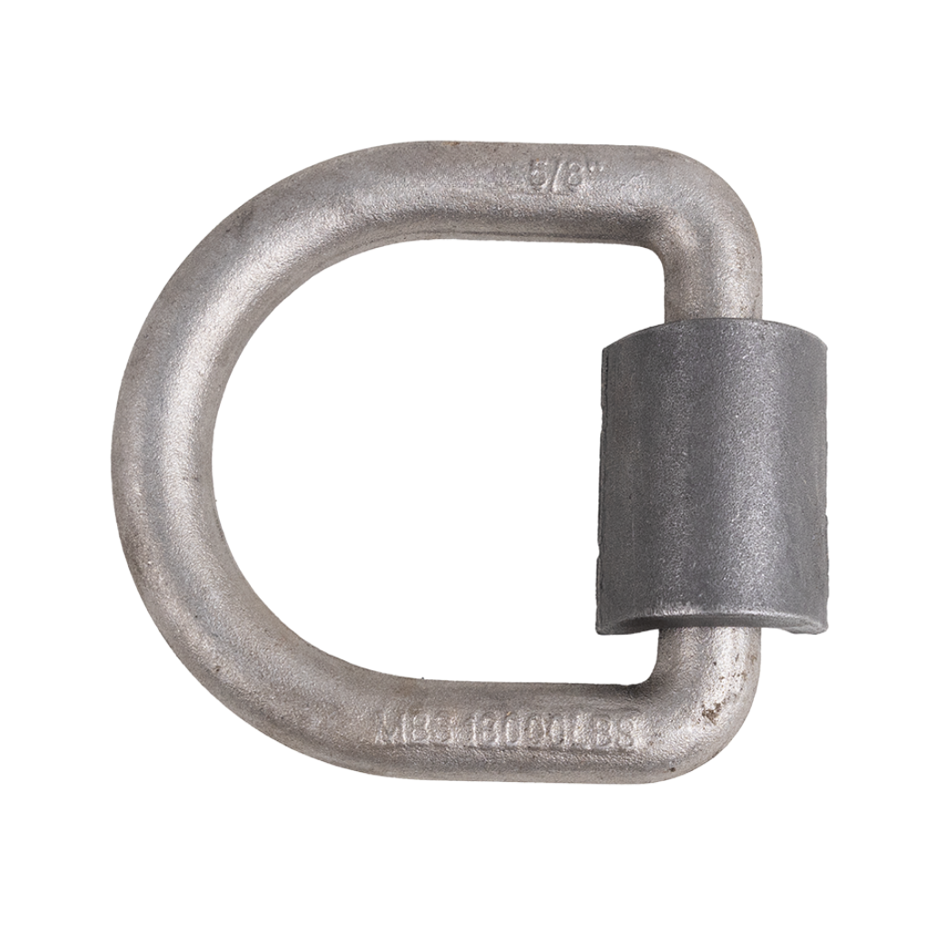 D-RING DE 5/8" CON CLIP PARA SOLDAR – WLL 6,300 LB – MBS 18,000 LB – ACERO FORJADO – ACABADO NATURAL