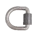 5/8" D-RING W/ WELD ON CLIP 6,300 LBS WLL - 18,000 LBS MBS - FORGED STEEL - RAW