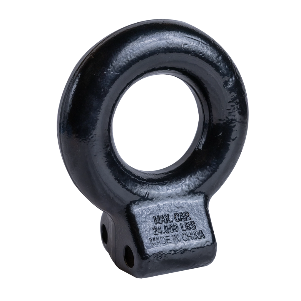 [GXHC-001001] ADJUSTABLE 2-BOLT LUNETTE RING 25K - FORGED STEEL - BLACK