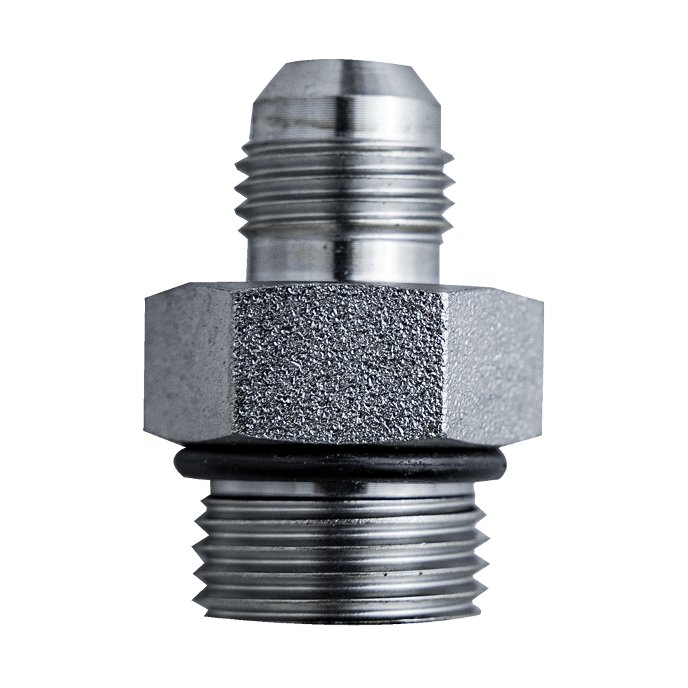 FITTING - 1/2" ORB MALE (3/4"-16 SAE-8) &  MALE JIC 3/8" - 0° - ZINC PLATED  