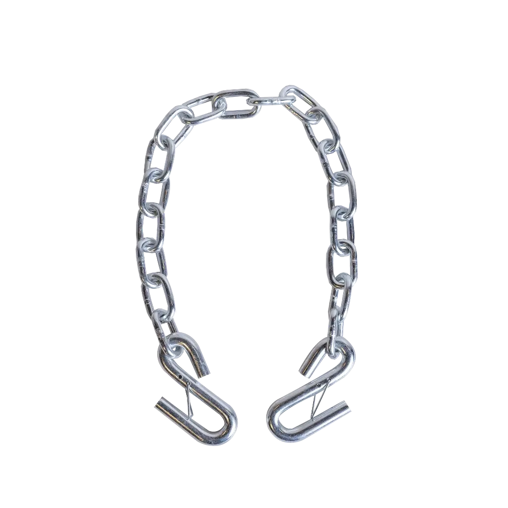 [GXCA-003005] GR30 SAFETY CHAIN W/ SPRING CLIP HOOK 1/4" X 27" 5,200 LBS MBS - ZINC PLATED